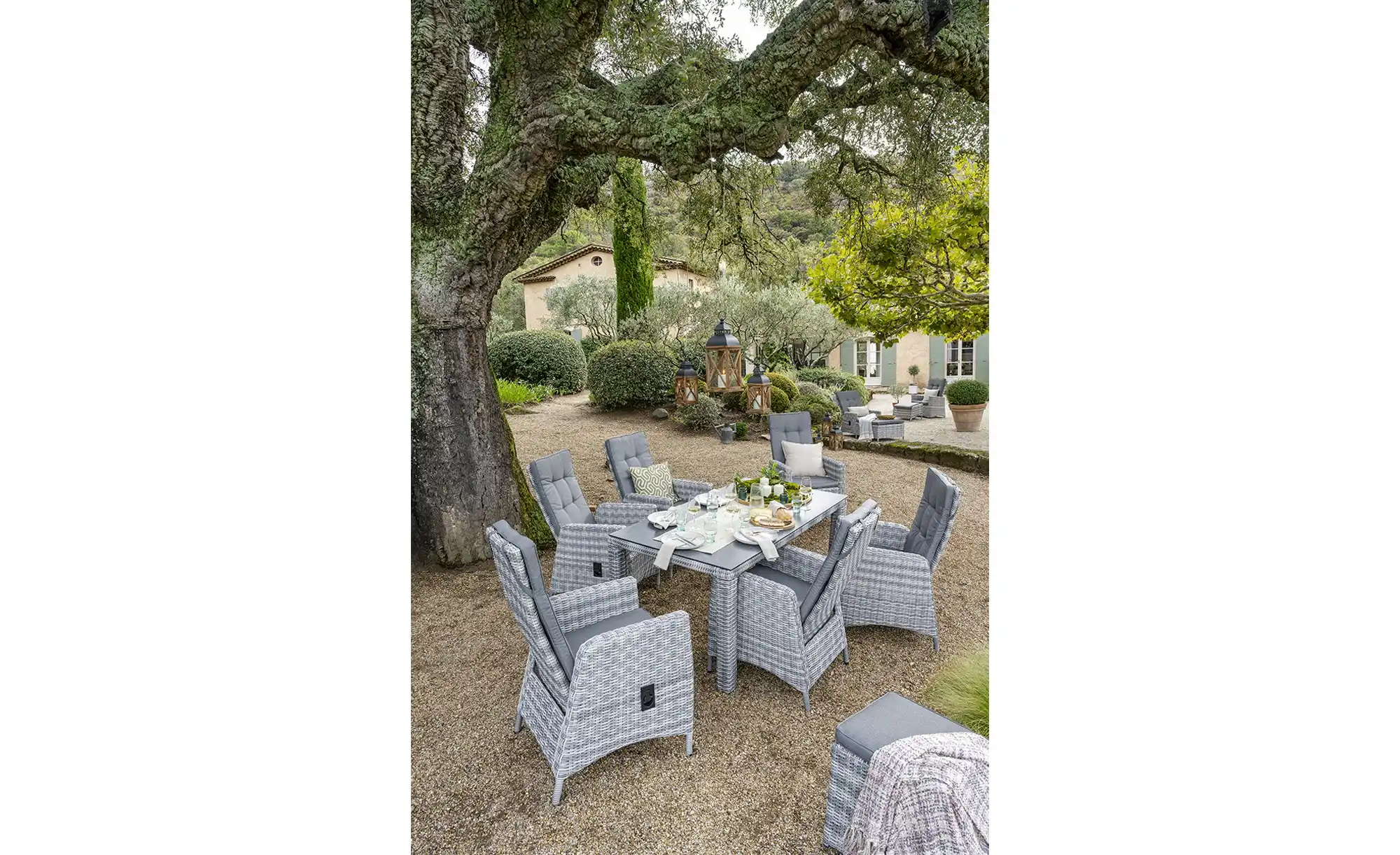 Gartentisch 160 cm Polyrattan Padua
