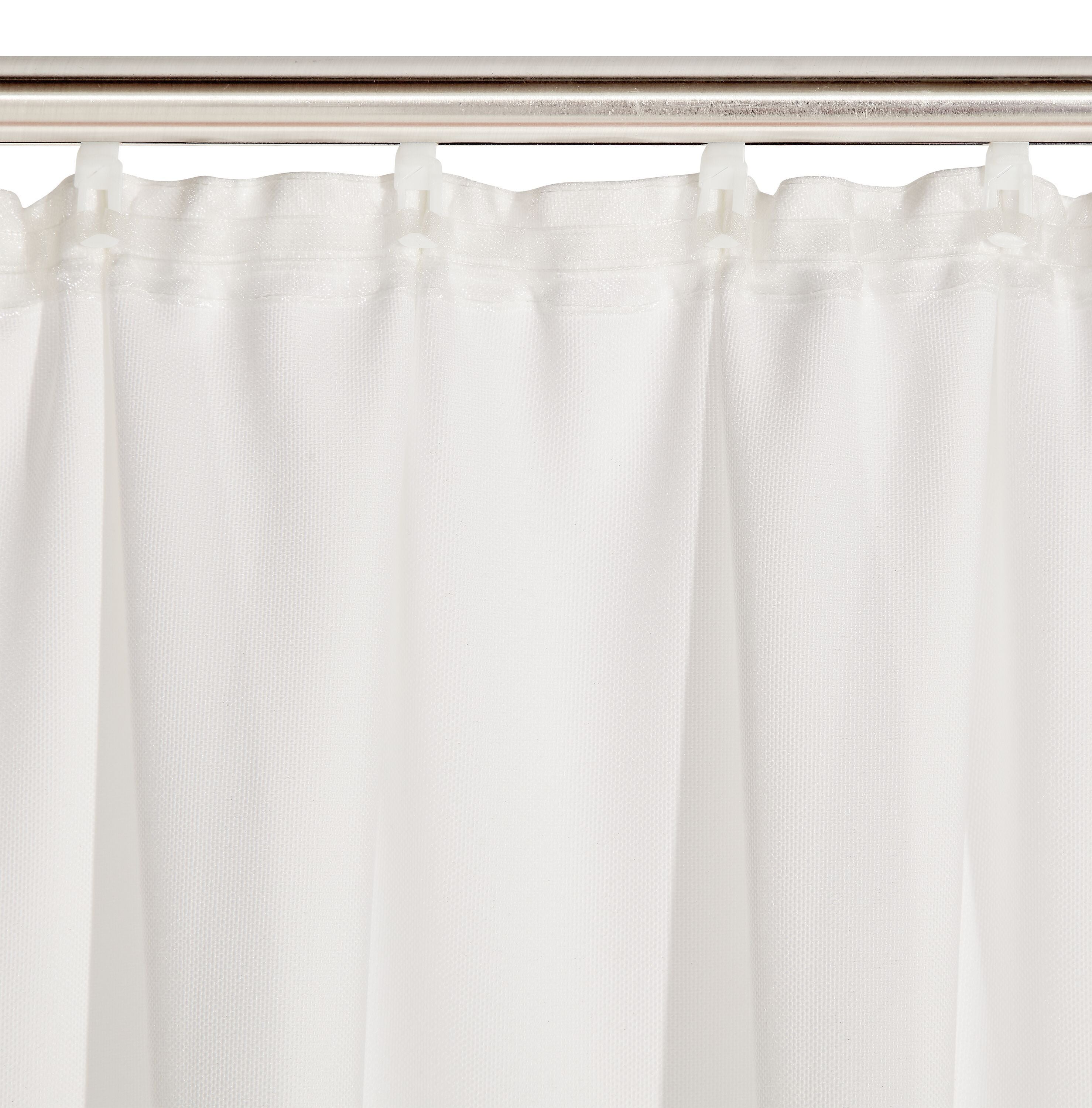 LUCIUS Fertigvorhang blickdicht - Weiss / B: 150.0 cm x H: 260.0 cm