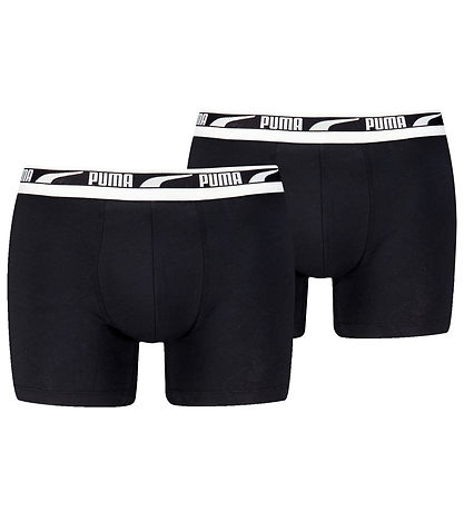 Puma Boxershorts - 2er-Pack - Everyday Multi Logo - Schwarz