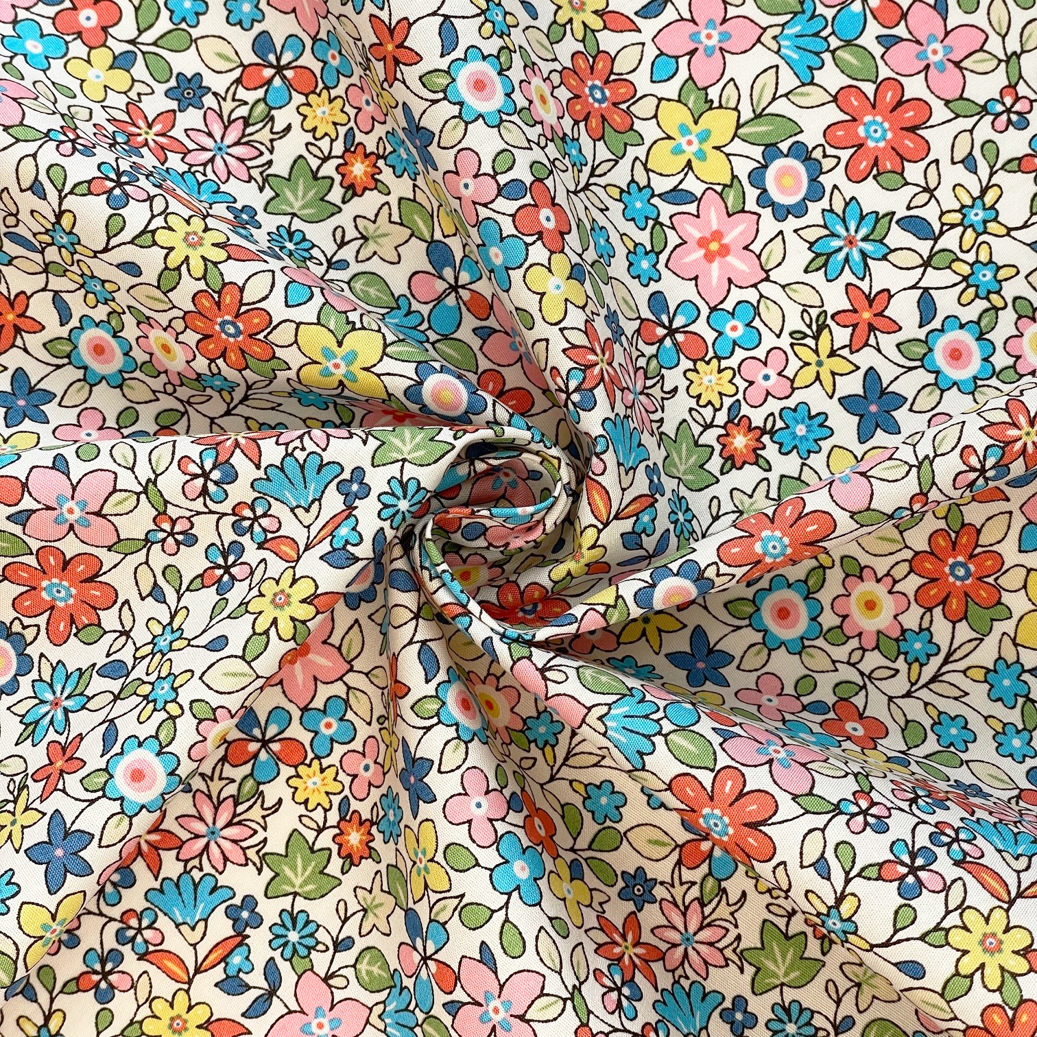 Tissu Coton Au Mètre Mille Et Une Fleurs