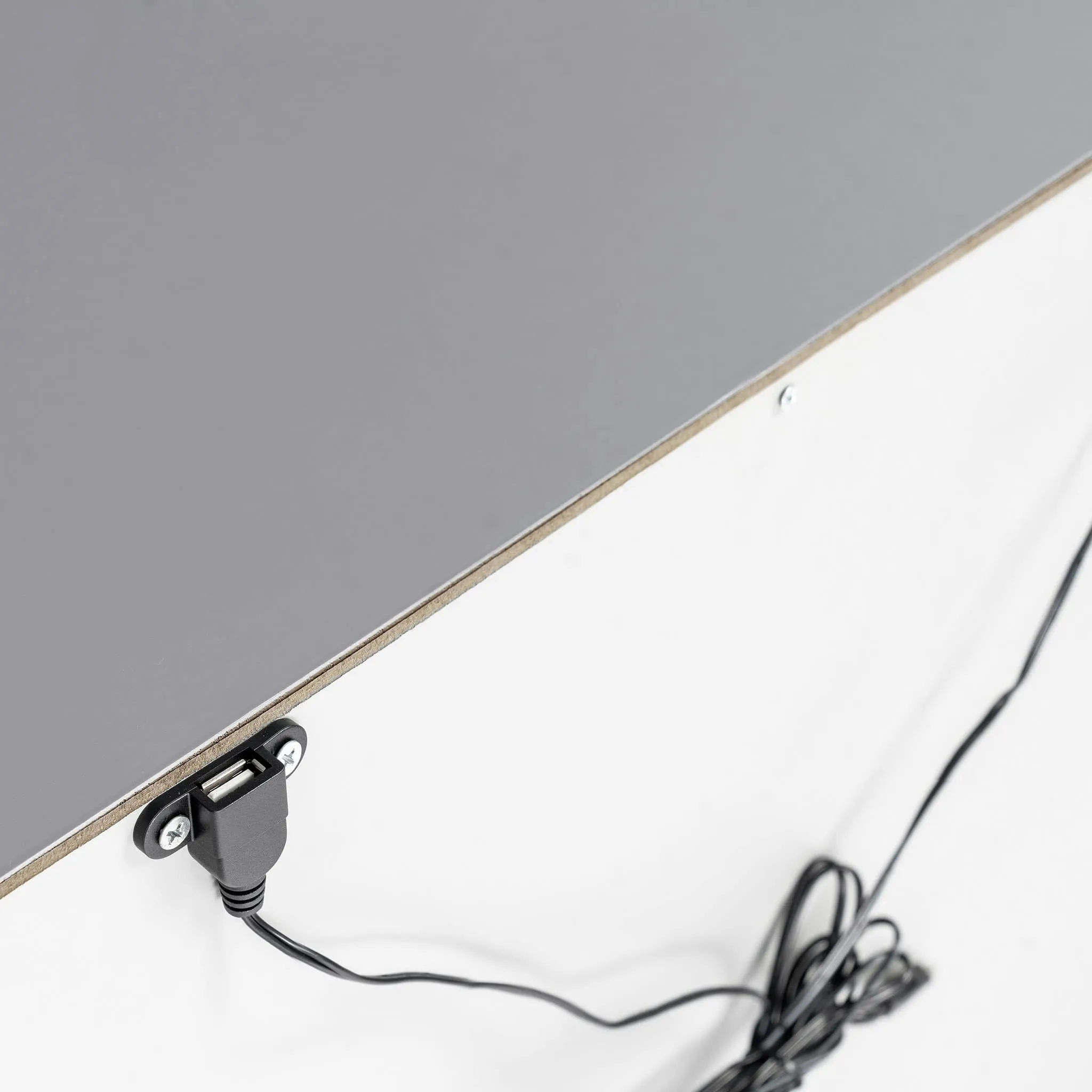 Babyletto Table de Nuit Hudson avec port USB - Grey  Blanc