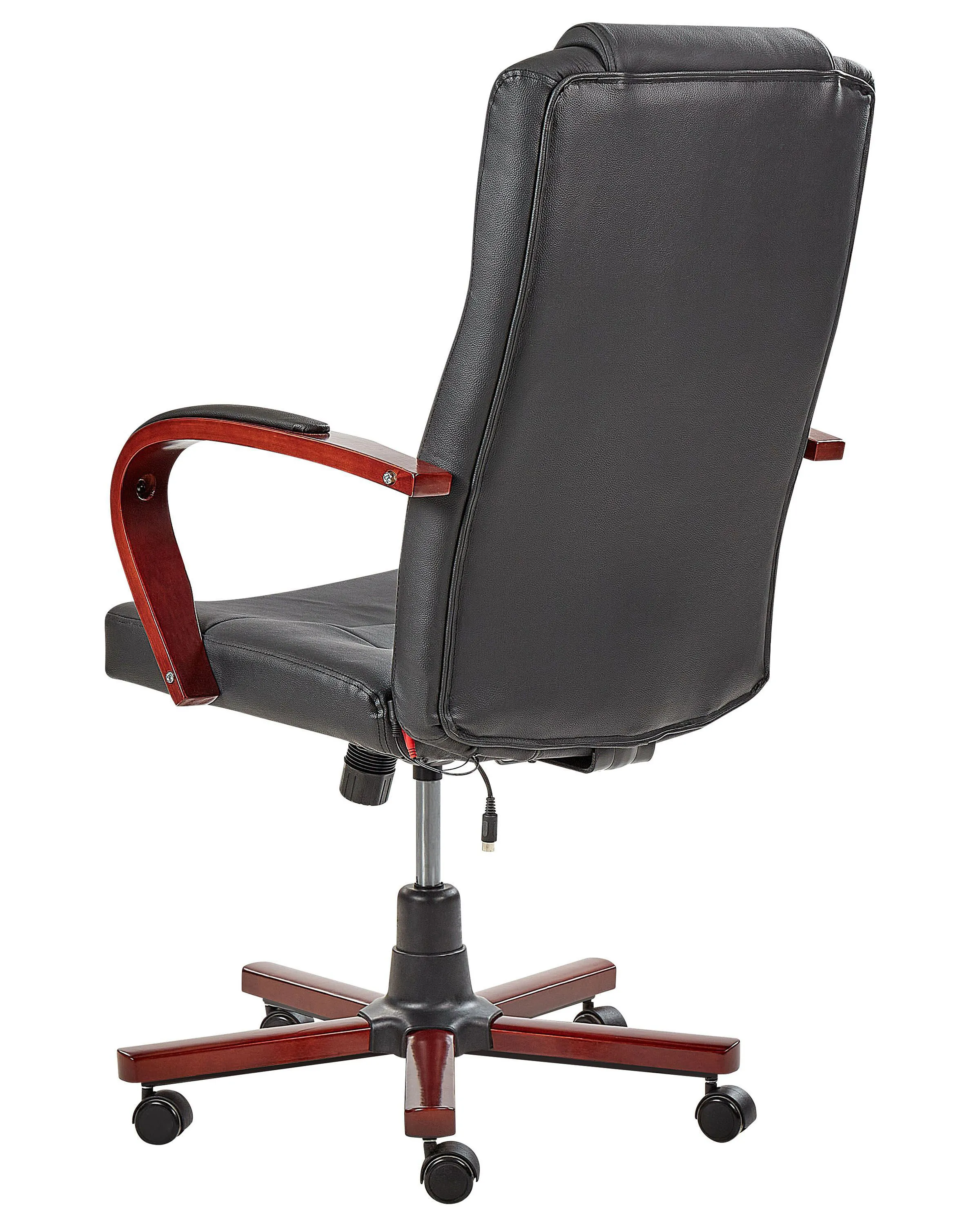 Massagestoel DIAMOND met verwarming Leer Zwart