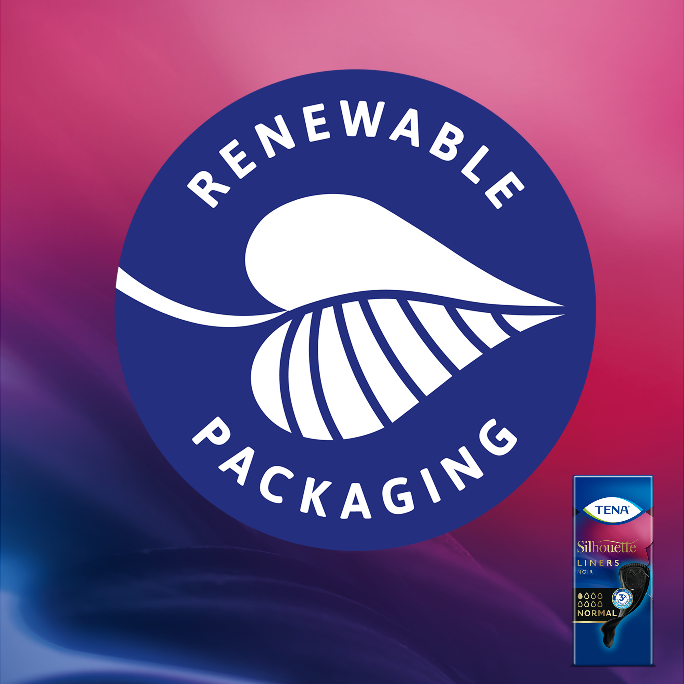 Tena Silhouette noir liner (26 stuks)