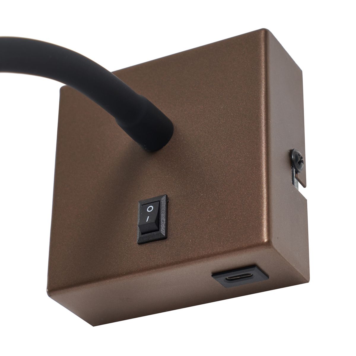 Moderne wandlamp brons met USB-C poort - Gosna