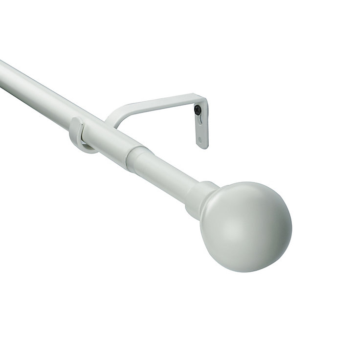 Kit de tringle à rideau extensible embout boule Anafi GoodHome 200/330 cm Ø19mm blanc