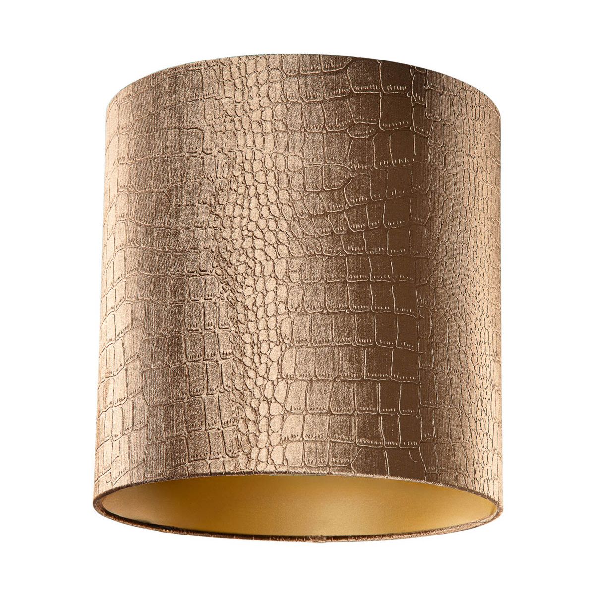 Velours lampenkap krokodil dessin met gouden binnenkant 40/40/40