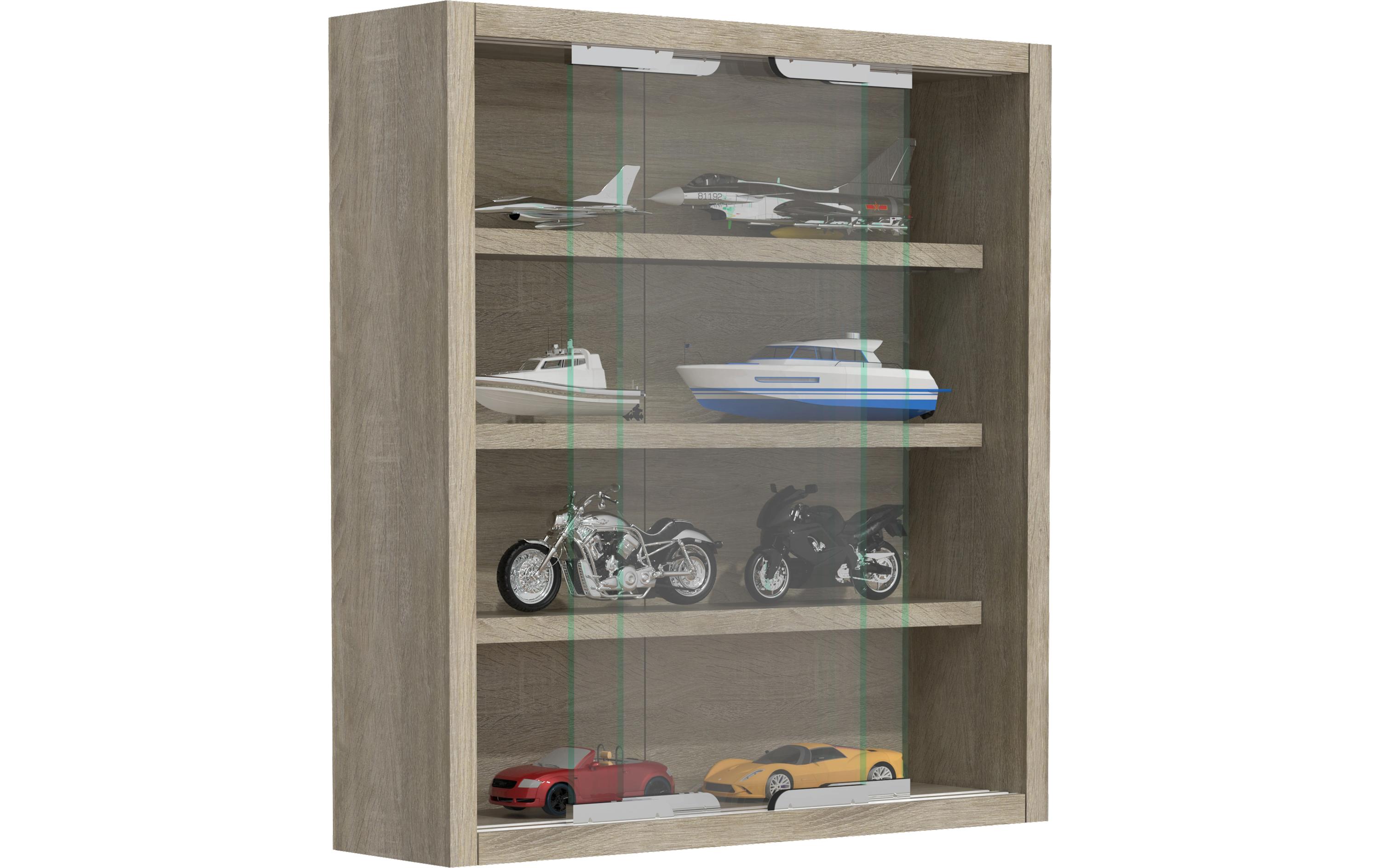 Vitrine Agisa S 37 x 40 cm, EicheHängevitrine für die Wandmontage