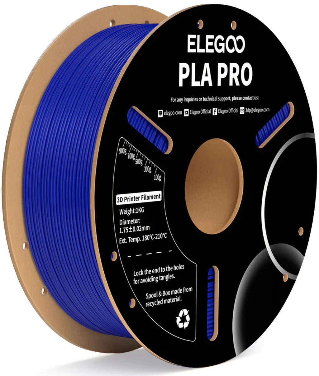 Elegoo  PLA Pro Blue, 1,75 mm / 1000 g    PLA mit hervorragender Starrheit, Steifheit & Temperaturbeständigkeit in Blau
