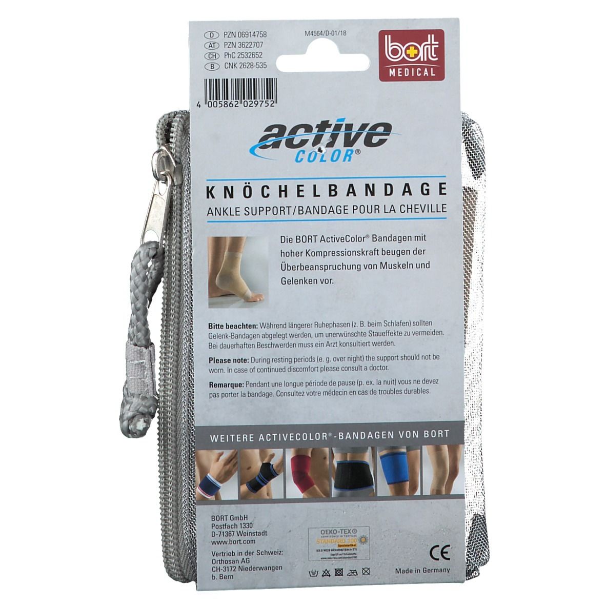BORT ActiveColor® Knöchelbandage Gr. XL haut