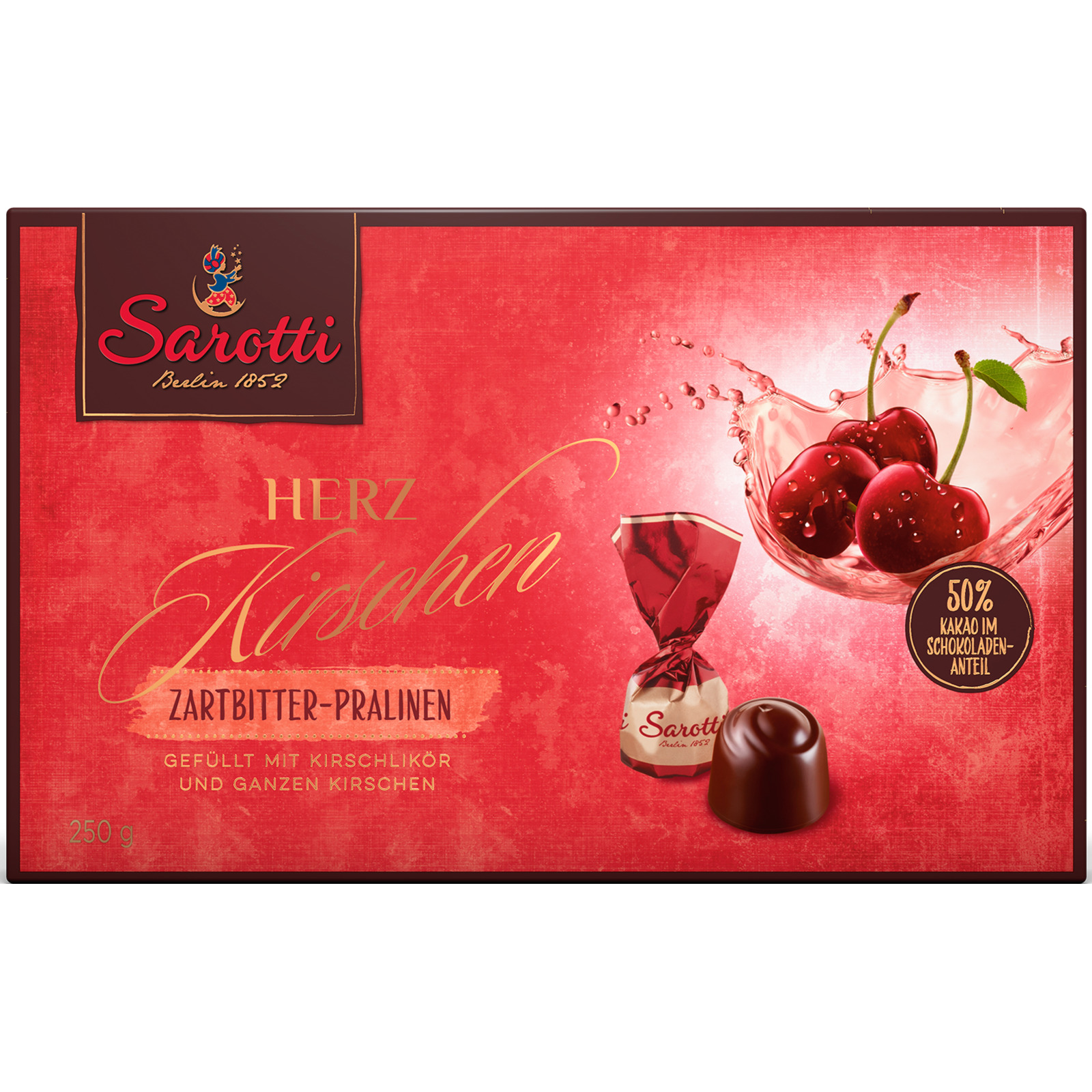 Sarotti Herz Kirschen 250g