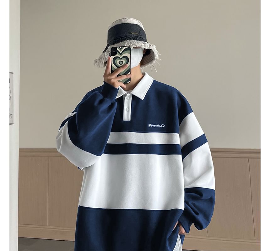 emeisa - Polosweatshirt met tweekleurige letters
