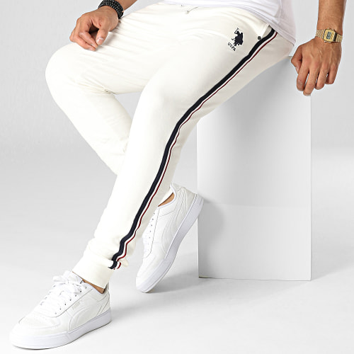 Pantalon Jogging A Bandes 62998 Blanc