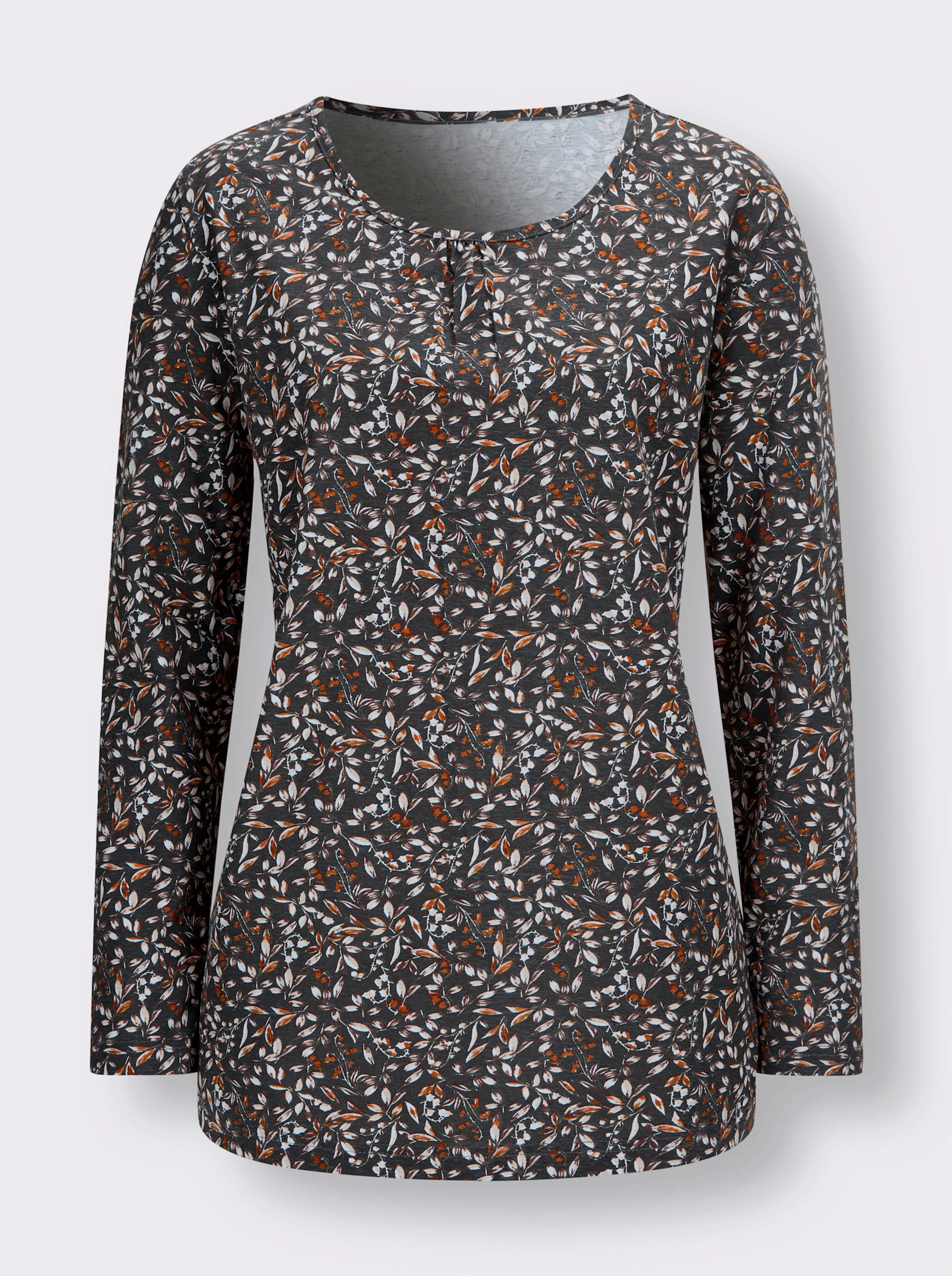 Langarmshirt mit Blüten-Dessin