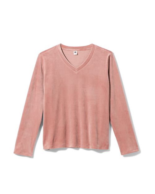 Haut lounge femme velours marron clair