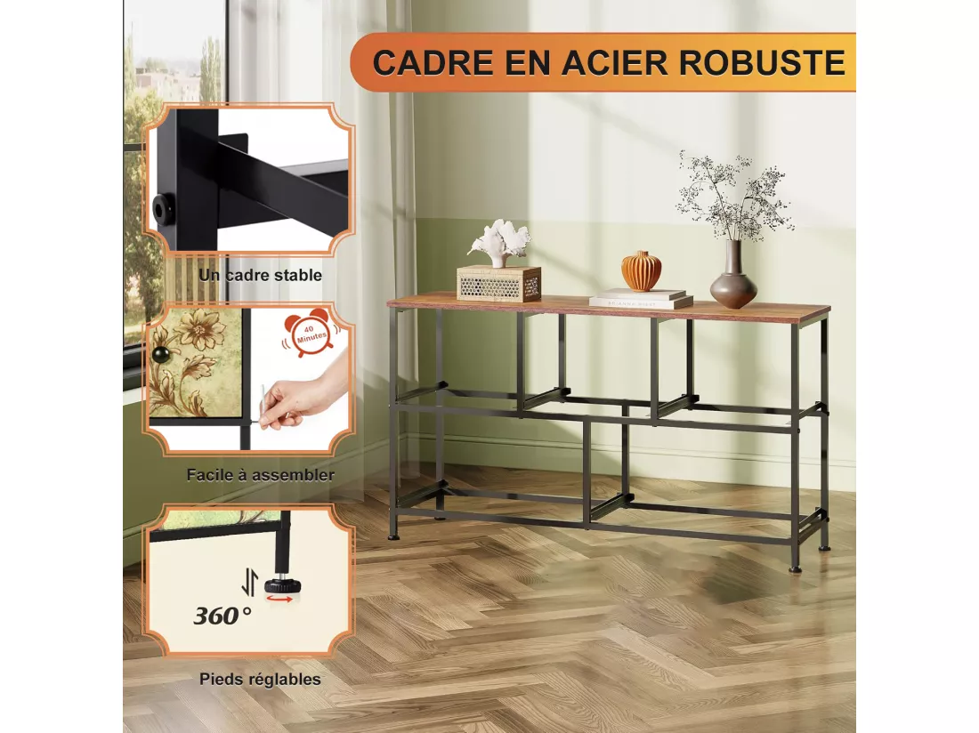 Commode 100 cm, avec 5 tiroirs de rangement, motif vintage - Multicouleur