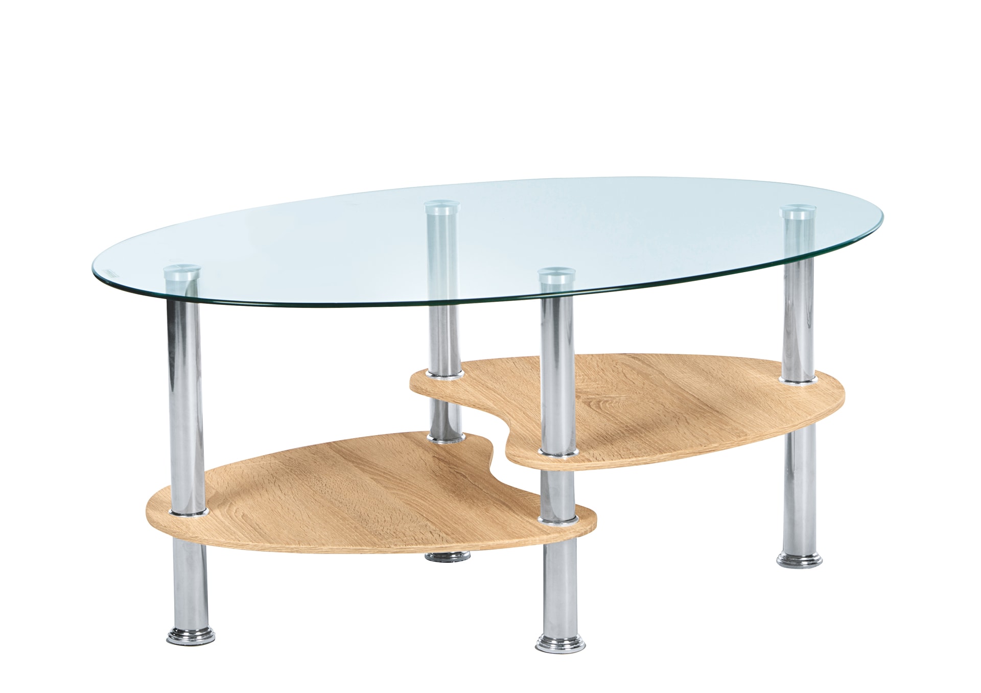 Couchtisch Panty Oval Weiß ca. 90 x 40 x 55 cm