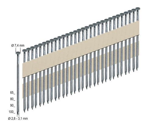 Ronde kopspijkers Prebena RKP31/80BKRI 2000 stuks.