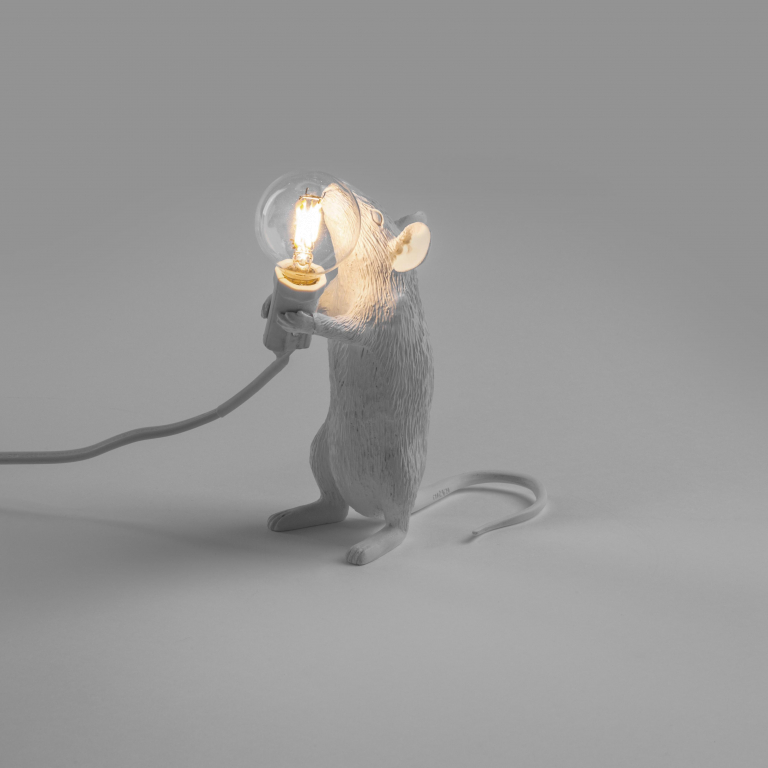 Seletti Mouse Standing tafellamp USB wit