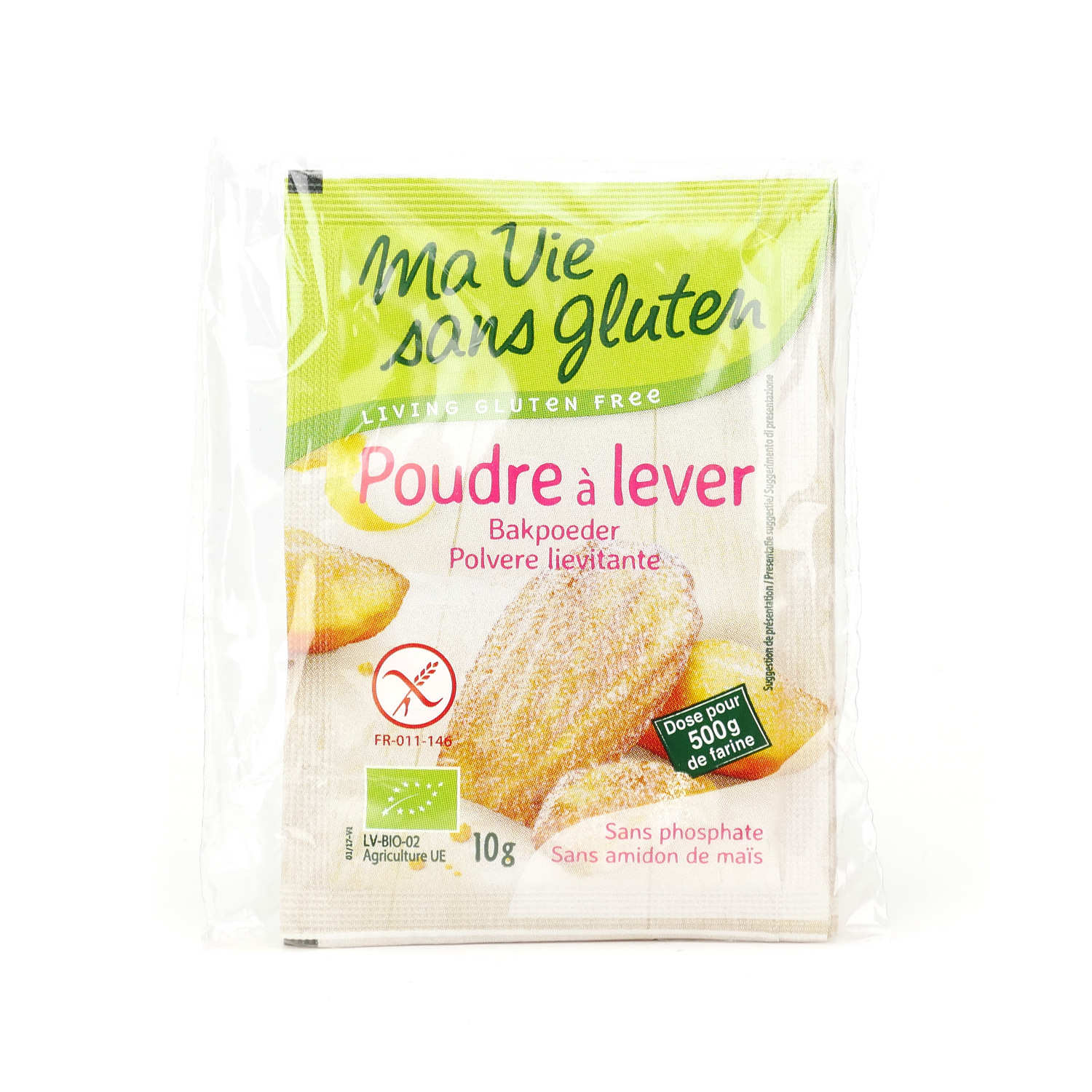 Poudre à lever bio - sans gluten et sans amidon de maïs