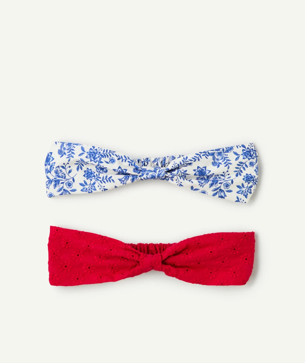lot de 2 bandeaux fille avec détails avec fleurs