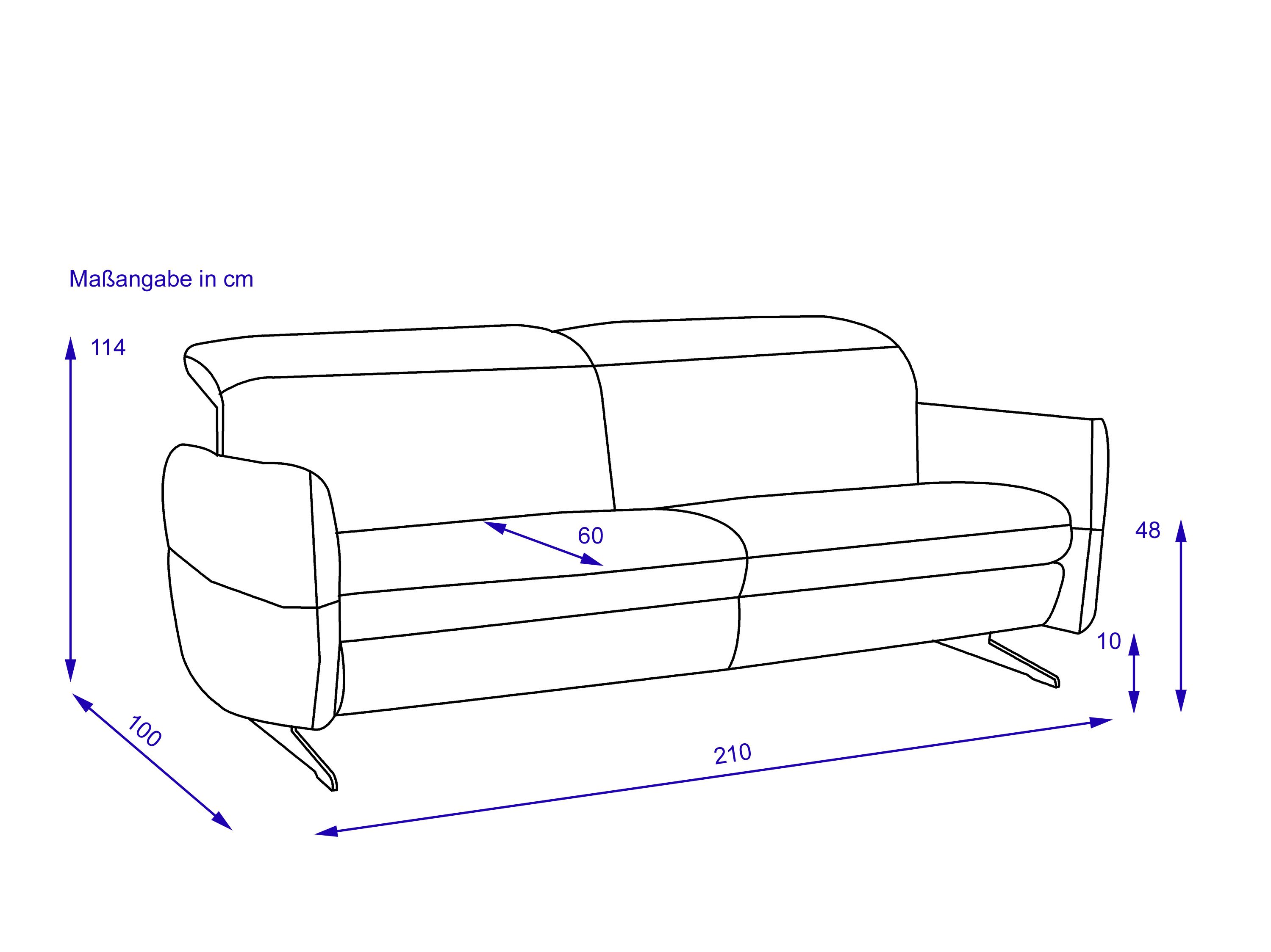 Sofa 2 Sitzer MONDO FELINI SMOKE