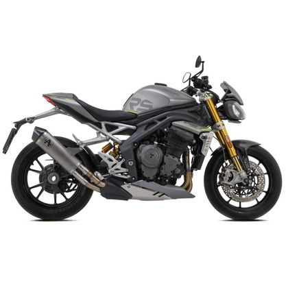 Silencieux Arrow Race-tech embout carbone - Gris