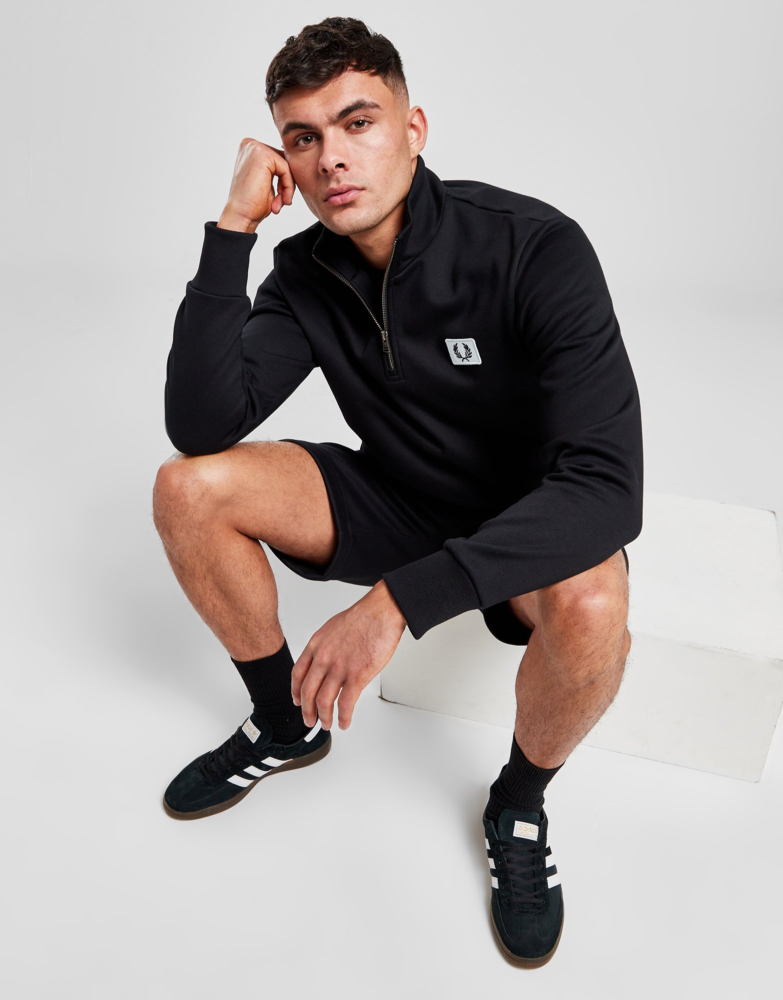 Fred Perry Sweat Zippé Badge Homme
