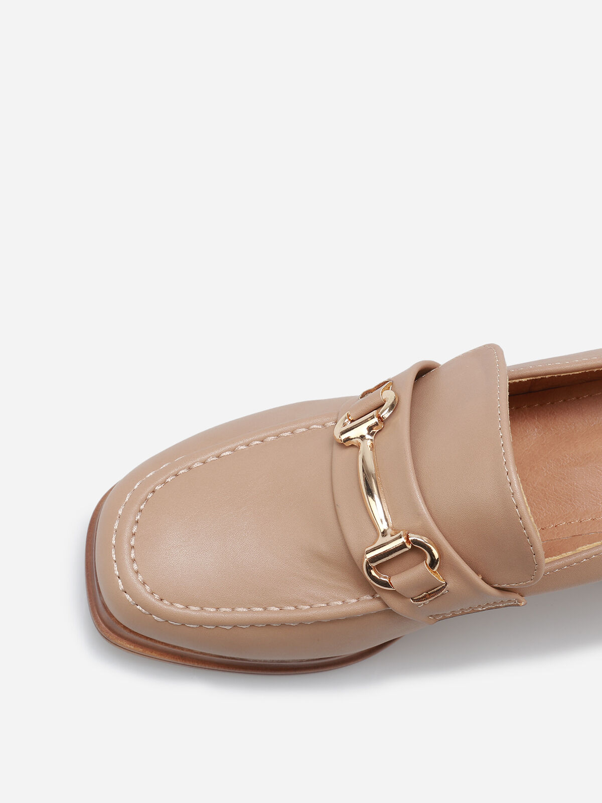 Mocassins à talon et mors- Taupe
