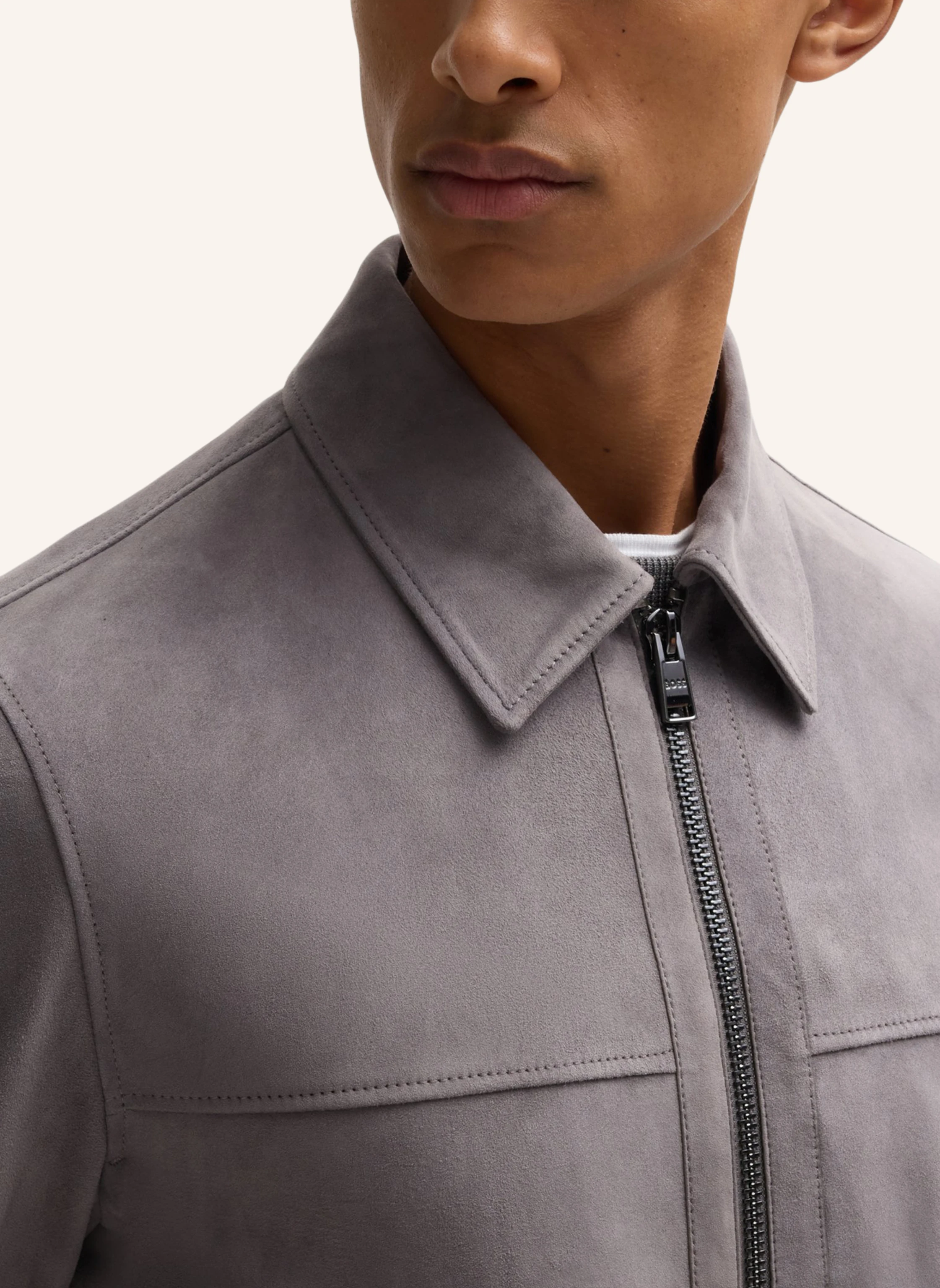 BOSS Lederjacke H-MALBANO5 Regular Fit
