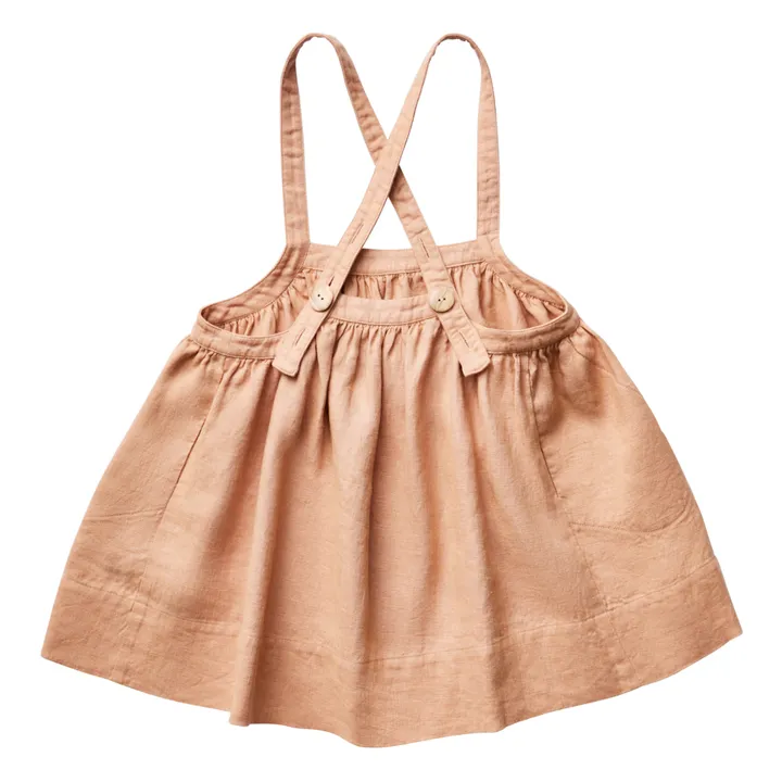 Soor Ploom Robe Tablier Lin Eloise | Abricot