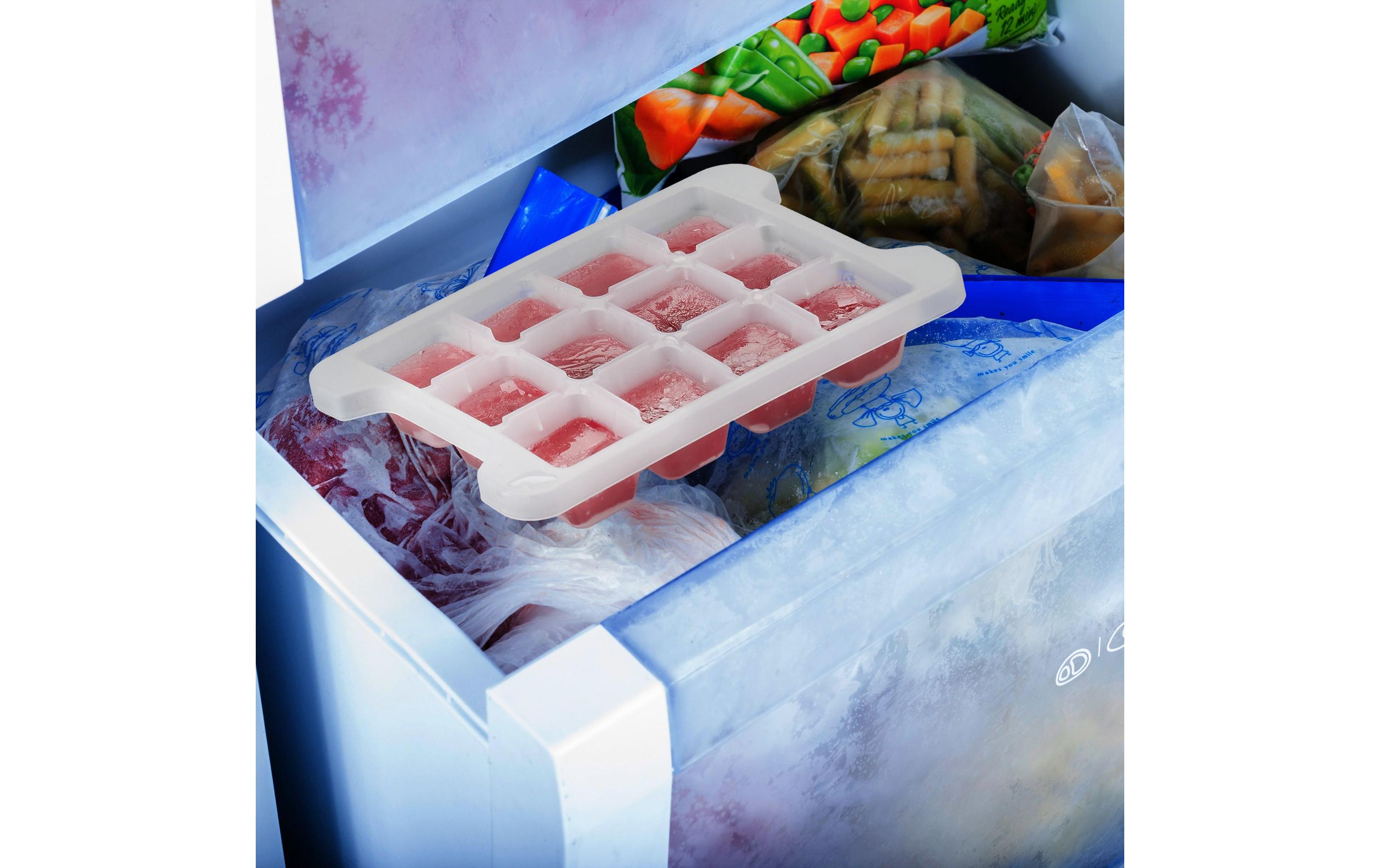Eiswürfelform Transparent/WeissEiswürfelform Box mit 4 Formen