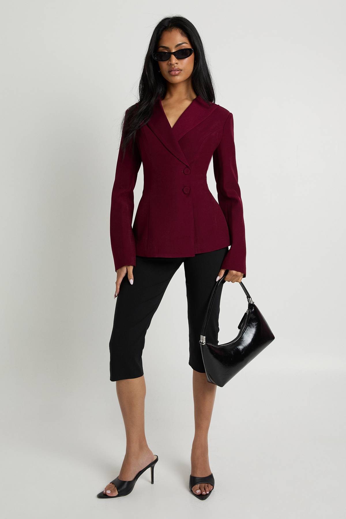 boohoo Blazer asymétrique enveloppant