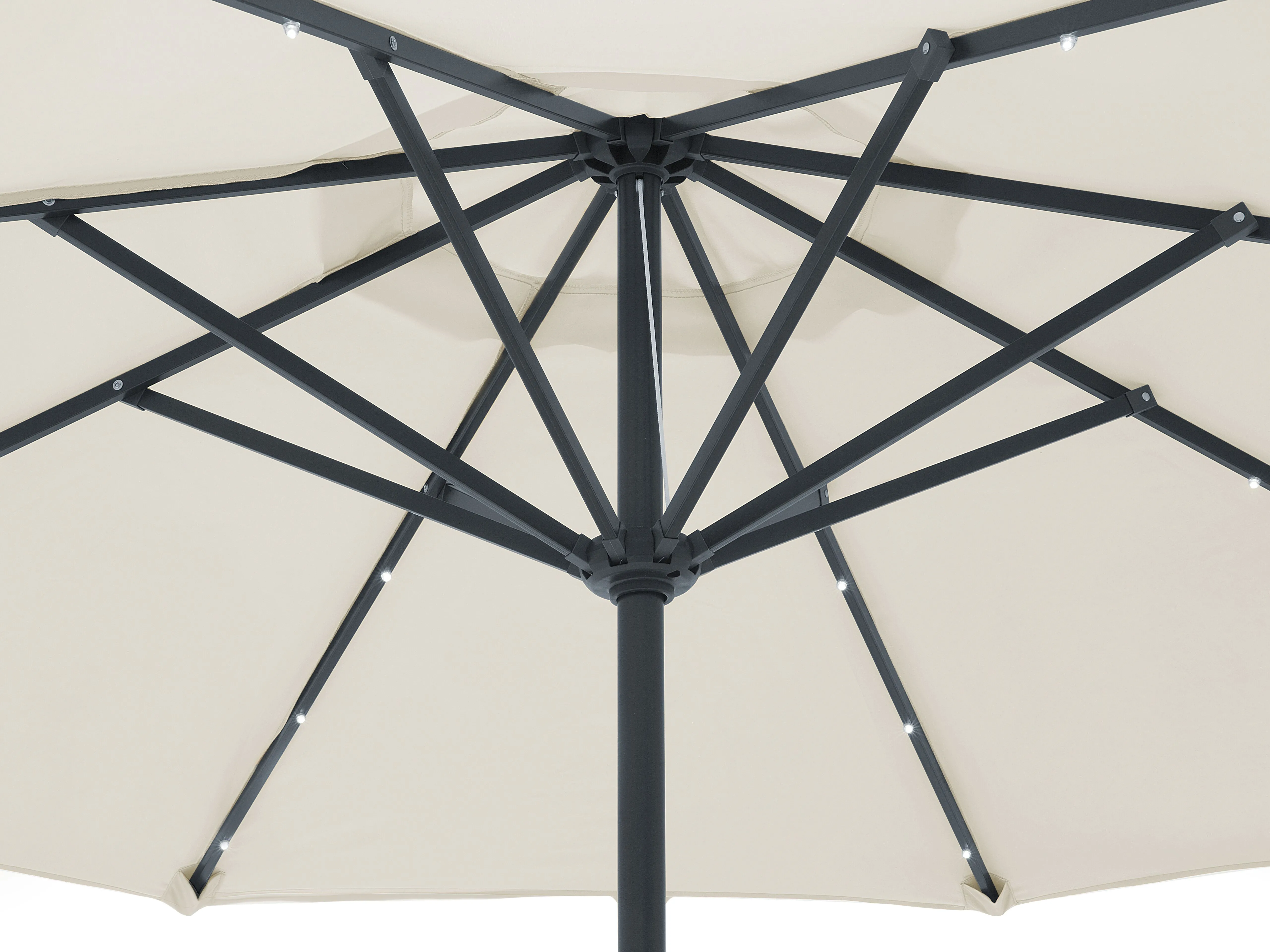 Tuinset 4-zits SAPRI met parasol (16 opties) Metaal Donkerbruin