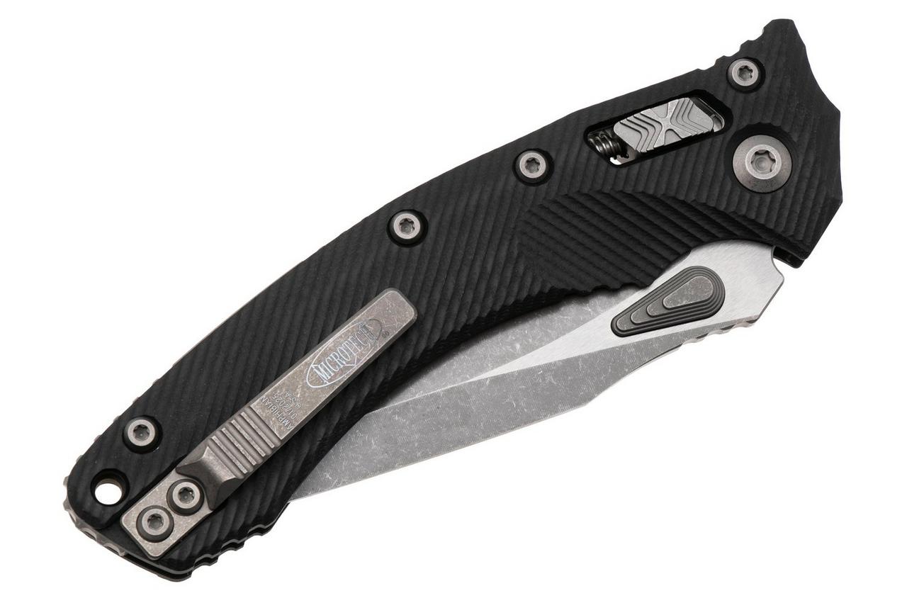 Microtech Amphibian 137RL-10APFLGTBK, Apocalyptic Stonewashed M390MK, Fluted Black G10 zakmes