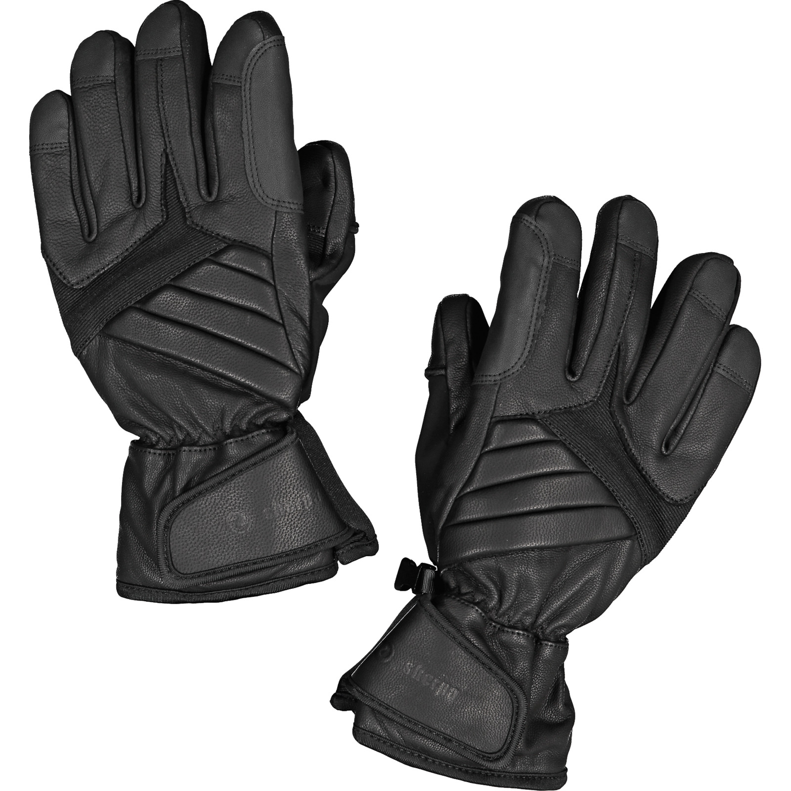 Sherpa Erwachsenen-Leder-Fingerhandschuh Riwan M, schwarz