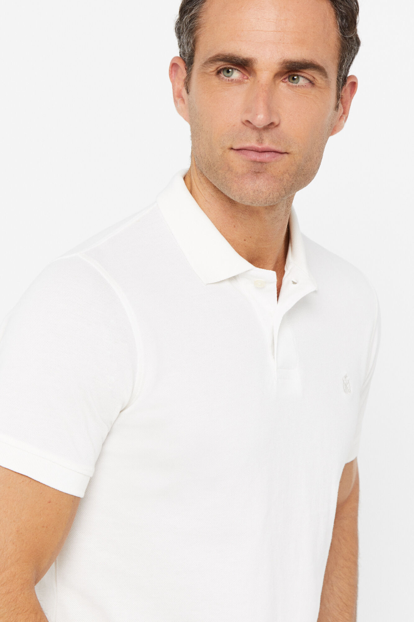 Camisa polo com logotipo - Marfim