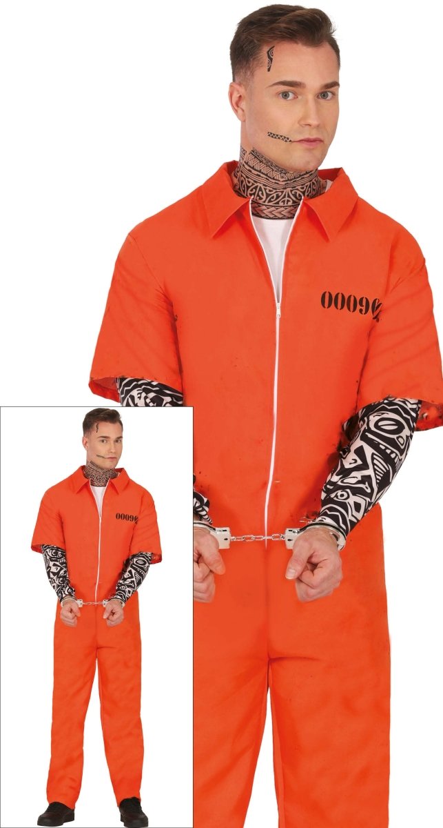 Halloween Kostuum Oranje Heren Gevangene