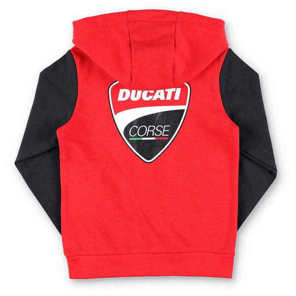 ducati racing - Sweat zippé à capuche enfant Corse Rouge / Anthracite