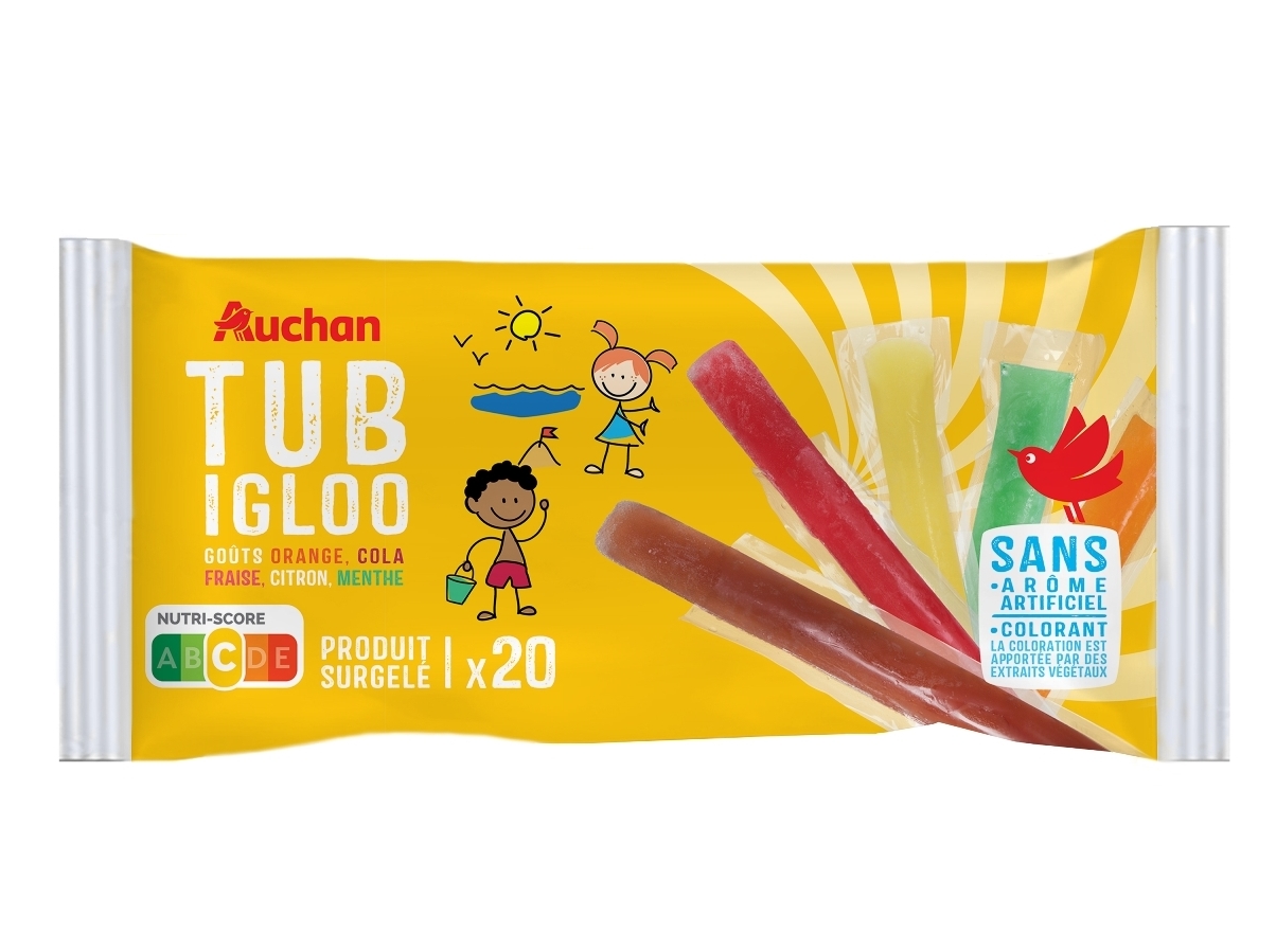 GELADO TUBO AUCHAN TUB IGLOO 20UN 800ML