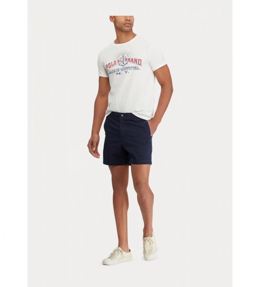 Calções polo Ralph Lauren em sarja azul-marinho