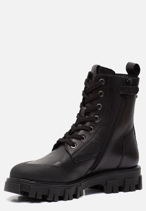 Muyters Veterboots zwart Leer 42603