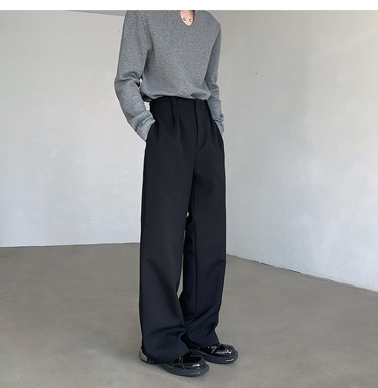 VEAZ - Hoge taille effen wijde broek