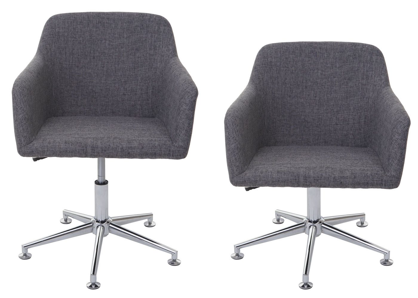 Esszimmerstuhl MCW-A74, Drehstuhl Loungesessel, höhenverstellbar ~ Textil, grau