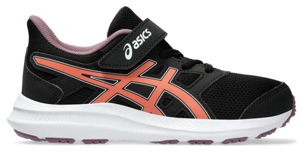 Chaussures Running Asics Jolt 4 PS Noir/Rose Enfant
