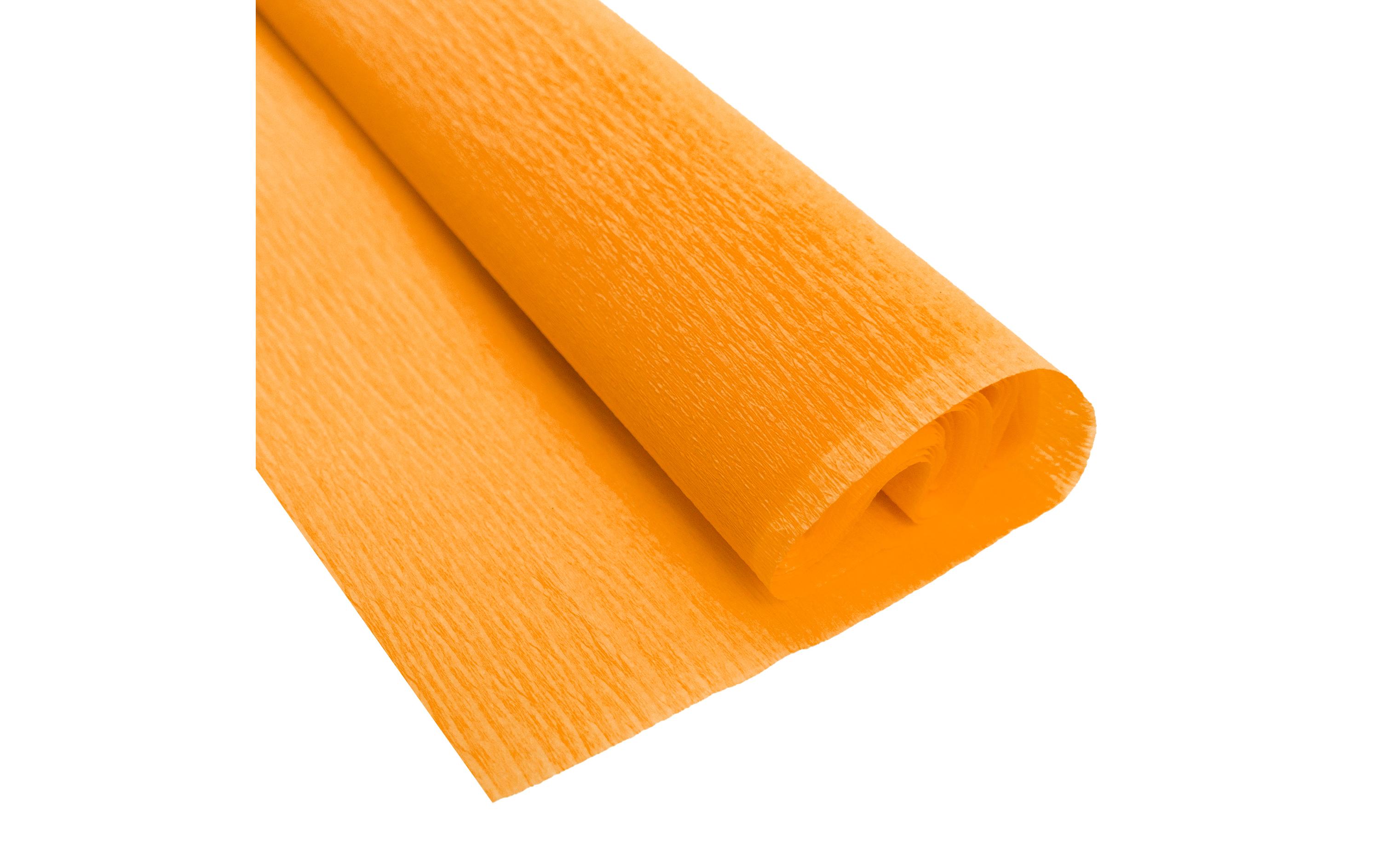 Krepppapier 50 cm x 2.5 m, 32 g/m², GelbOrangeBastelkrepp auf der Rolle
