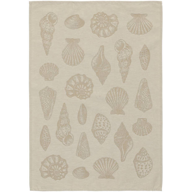 Blokker Theedoek Schelpen - Beige