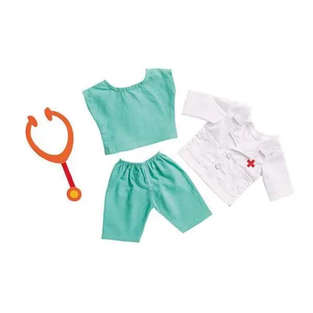 Heless Puppen-Arzt-Outfit mit Stethoskop, Gr. 38-45 cm