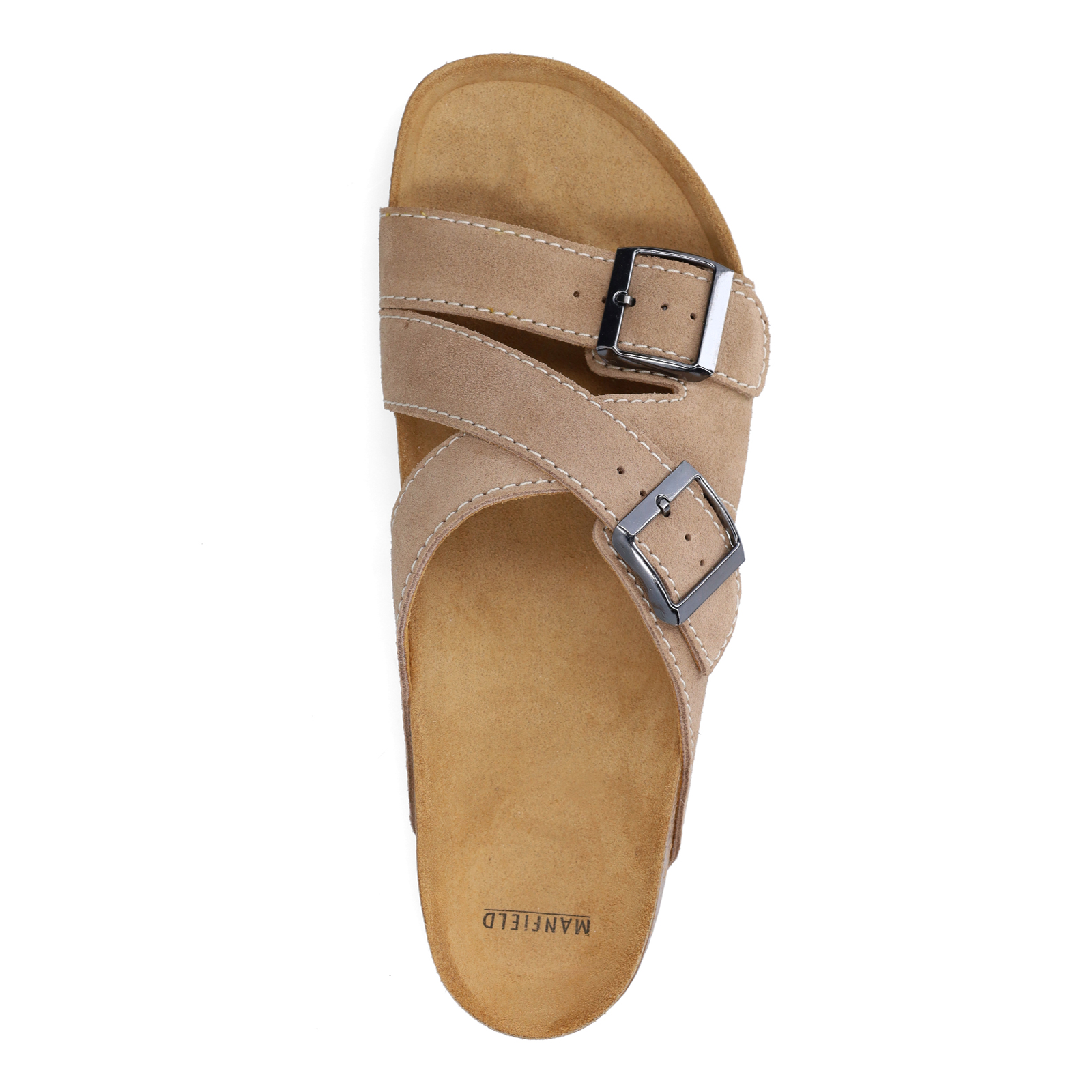 Beige suède slippers