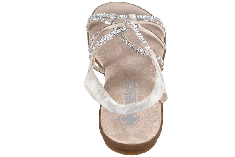 RIEKER SANDAL I BEIGE TEKSTIL