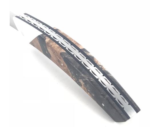 Le Thiers - mitre phacochère - intercalaire ébène - Erable stabilisé Couteau Le Thiers par Locau